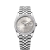 36mm ROLEX DATEJUST 126284rbr-0021 Silver Diamond-Set Dial