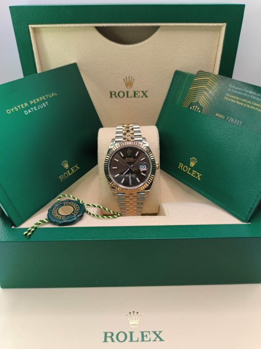 41mm ROLEX DATEJUST 126331-0002 Chocolate Dial Jubilee  - Image 3