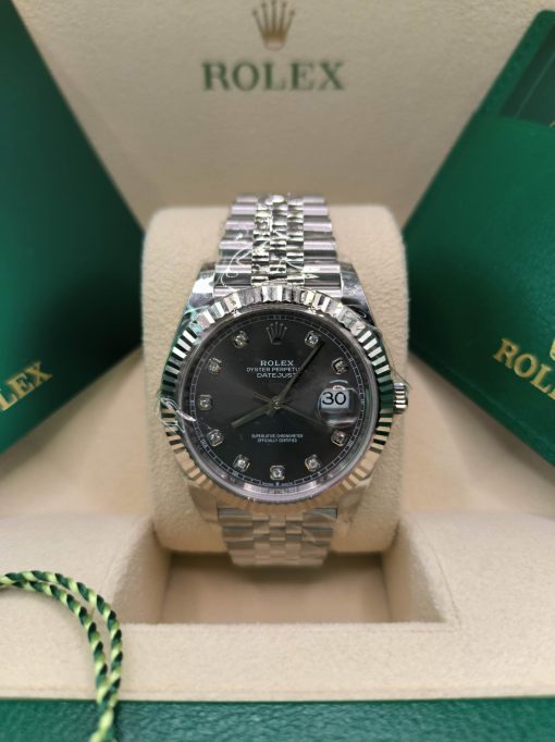 41mm ROLEX DATEJUST 126334-0006 Diamond-Set Gray Dial - Image 2