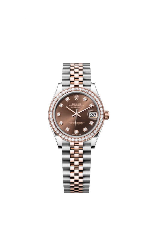 31mm 勞力士 ROLEX DATEJUST 278381rbr-0028 鑲鑽巧克力色錶面