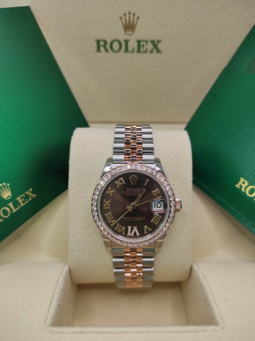 31mm 勞力士 ROLEX DATEJUST 278381rbr-0028 鑲鑽巧克力色錶面：圖片 2