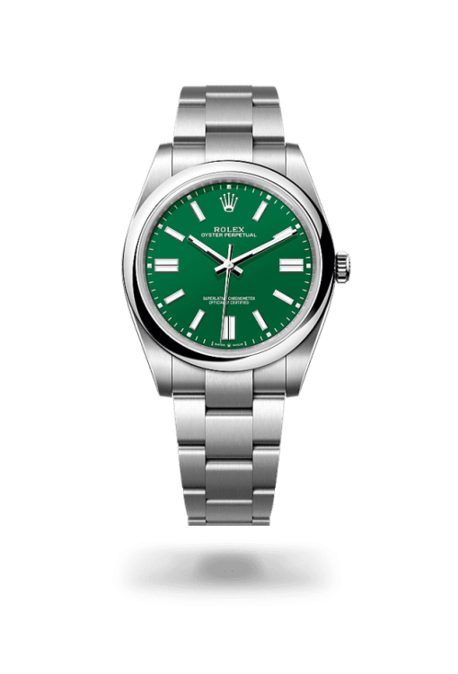 41mm 勞力士 ROLEX OYSTER PERPETUAL 124300-0005 綠色