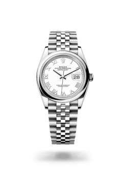 36mm 勞力士 ROLEX DATEJUST 126200-0007 羅馬字白色珠帶