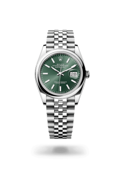 36mm ROLEX DATEJUST 126200-0023 Mint Green Jubilee