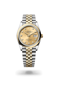 36mm 勞力士 ROLEX DATEJUST 126203-0017 鑲鑽香檳色珠帶