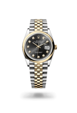 36mm 勞力士 ROLEX DATEJUST 126203-0021 鑲鑽黑色珠帶
