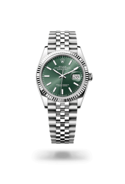 36mm ROLEX DATEJUST 126234-0051 Mint Green Jubilee