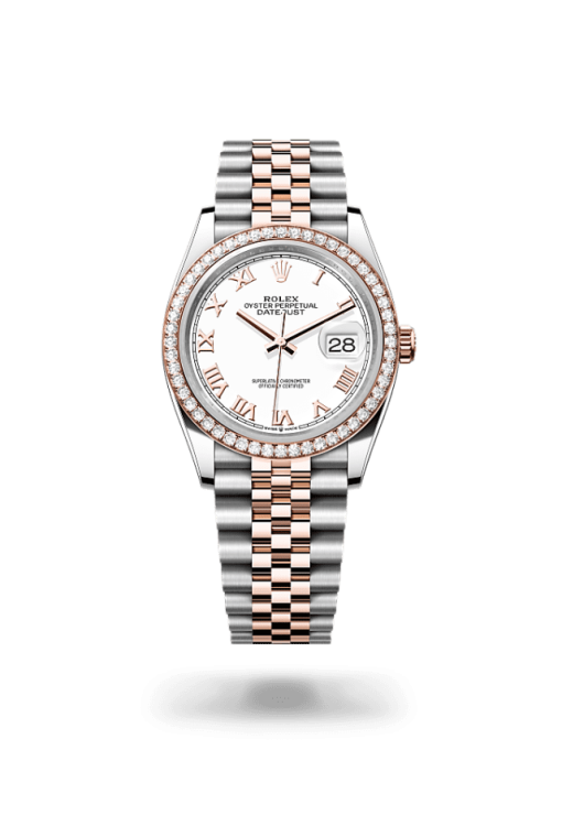 36mm ROLEX DATEJUST 126281rbr-0003 Roman White Jubilee