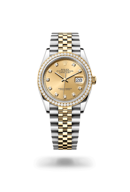 36mm 勞力士 ROLEX DATEJUST 126283rbr-0003 外圈鑽香檳色珠帶