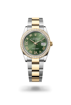 36mm 勞力士 ROLEX DATEJUST 126283rbr-0012 外圈鑽羅馬數字橄欖綠色