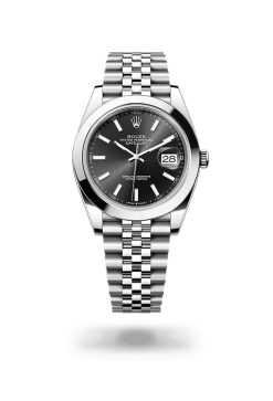 41mm ROLEX DATEJUST 126300-0012 Bright Black Jubilee