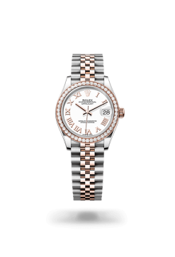 31mm 勞力士 ROLEX DATEJUST 278381rbr-0004 外圈鑲鑽羅馬字白色珠帶