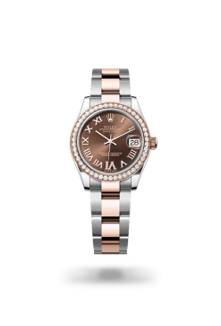 31mm 勞力士 ROLEX DATEJUST 278381rbr-0005 外圈鑲鑽羅馬字巧克力色