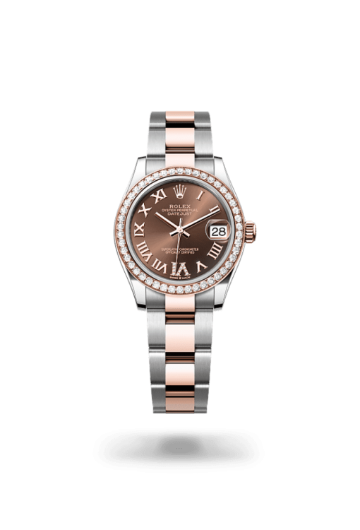 31mm 勞力士 ROLEX DATEJUST 278381rbr-0005 外圈鑲鑽羅馬字巧克力色