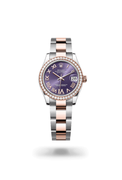 31mm 勞力士 ROLEX DATEJUST 278381rbr-0019 外圈鑲鑽羅馬字紫色
