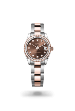 31mm 勞力士 ROLEX DATEJUST 278381rbr-0027 外圈鑲鑽巧克力色