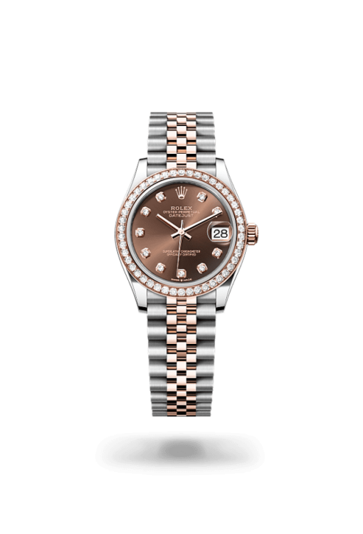 31mm 勞力士 ROLEX DATEJUST 278381rbr-0028 外圈鑲鑽巧克力色珠帶