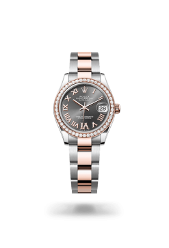 31mm 勞力士 ROLEX DATEJUST 278381rbr-0029 外圈鑲鑽羅馬字灰色