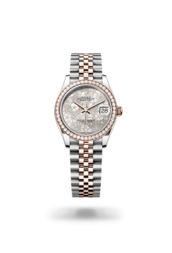 31mm 勞力士 ROLEX DATEJUST 278381rbr-0032 外圈鑲鑽銀色花朵圖案珠帶