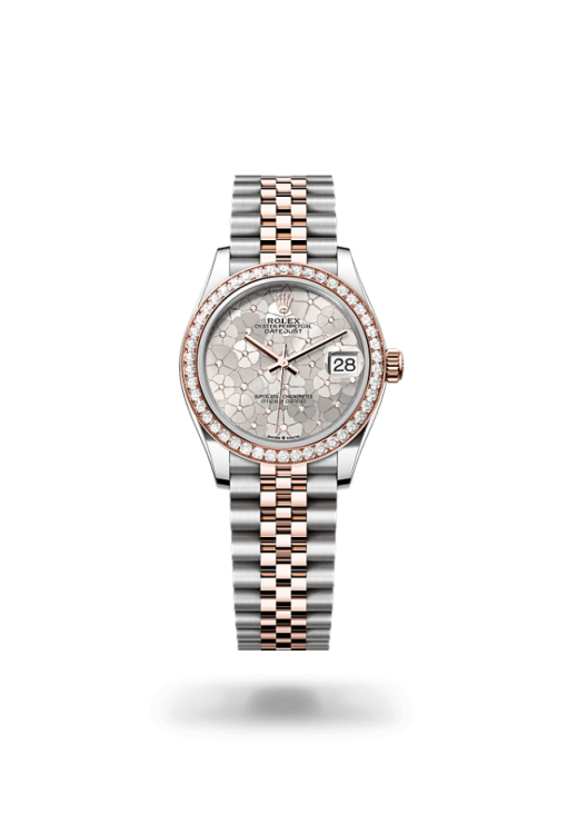 31mm 勞力士 ROLEX DATEJUST 278381rbr-0032 外圈鑲鑽銀色花朵圖案珠帶