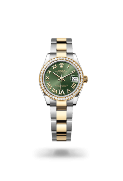 31mm 勞力士 ROLEX DATEJUST 278381rbr-0015 外圈鑲鑽羅馬字橄欖綠色