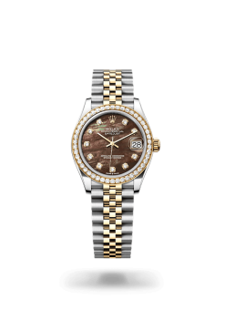 31mm 勞力士 ROLEX DATEJUST 278381rbr-0024 外圈鑲鑽黑色珍珠母珠帶