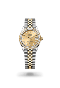 31mm 勞力士 ROLEX DATEJUST 278381rbr-0026 外圈鑲鑽香檳色珠帶