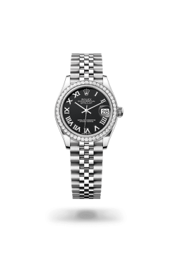 31mm 勞力士 ROLEX DATEJUST 278384rbr-0002外圈鑲鑽羅馬字黑色珠帶