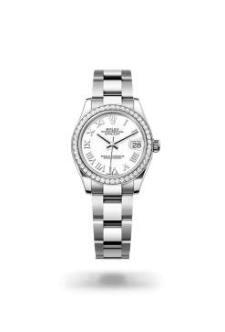 31mm 勞力士 ROLEX DATEJUST 278384rbr-0013外圈鑲鑽羅馬字白色