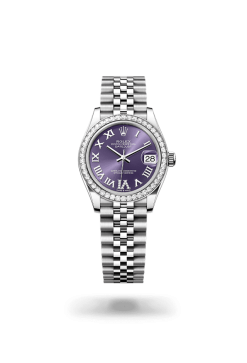 31mm 勞力士 ROLEX DATEJUST 278384rbr-0030外圈鑲鑽羅馬字紫色珠帶