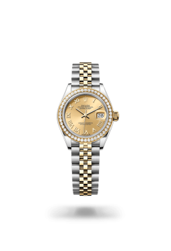 28mm ROLEX LADY-DATEJUST 279383rbr-0009 Raman Champagne Jubilee