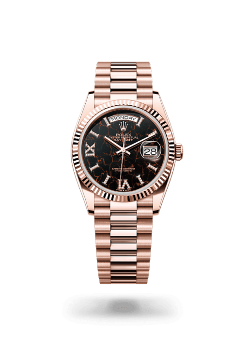 36mm ROLEX DAY-DATE 128235-0041 EISENKIESEL
