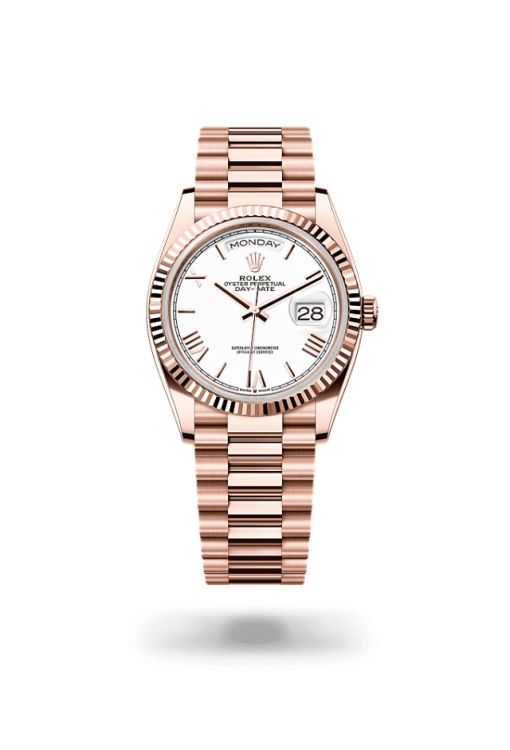 36mm ROLEX DAY-DATE 128235-0070 WHITE