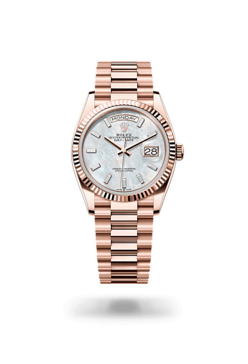 36mm ROLEX DAY-DATE 128235-0078 MOTHER-OF-PEARL