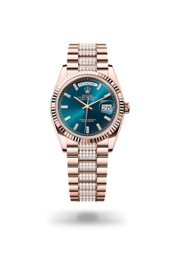 36mm ROLEX DAY-DATE 128235-0086 BLUE