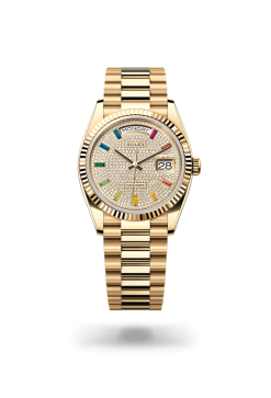 36mm 勞力士 ROLEX DAY-DATE 128238-0051 密鑲鑽石