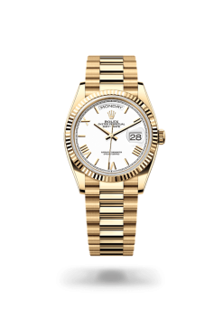 36mm 勞力士 ROLEX DAY-DATE 128238-0113 白色羅馬字