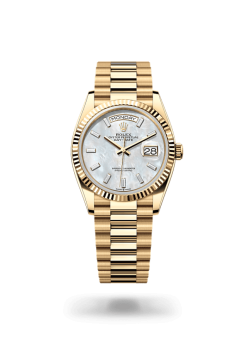 36mm 勞力士 ROLEX DAY-DATE 128238-0123 白色珍珠母