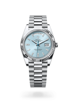 40mm 勞力士 ROLEX DAY-DATE 228236-0006 鑲鑽冰藍色