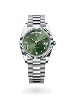 40mm 勞力士 ROLEX DAY-DATE 228236-0008 橄欖綠色羅馬字