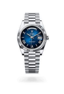 40mm 勞力士 ROLEX DAY-DATE 228236-0024 漸變藍色羅馬字