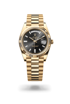 40mm 勞力士 ROLEX DAY-DATE 228238-0004 鑲鑽亮黑色