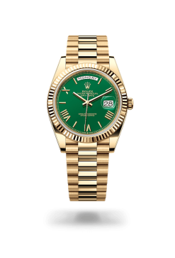 40mm 勞力士 ROLEX DAY-DATE 228238-0061 亮綠色